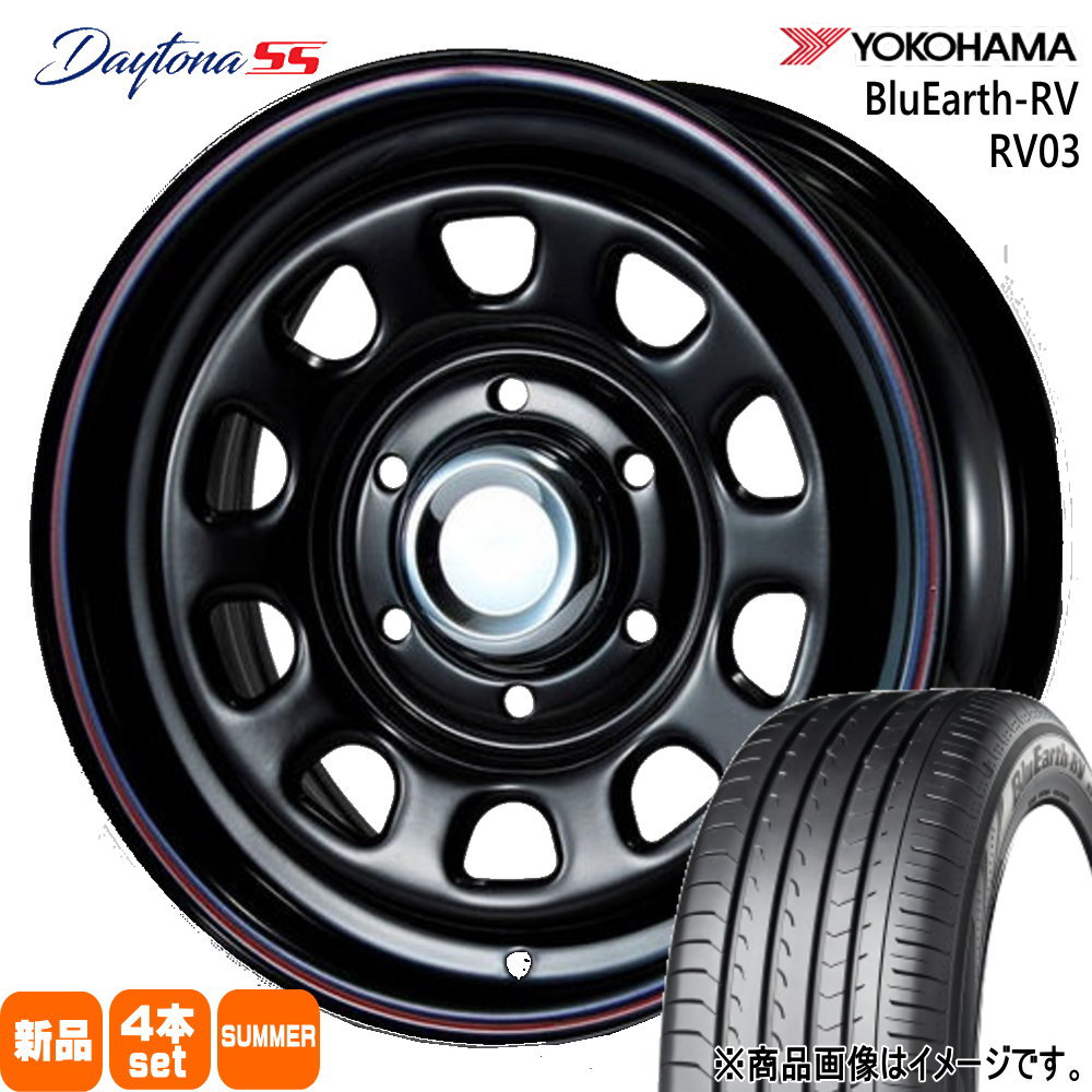 215/65R16 98H ブルーアース RV RV03 BluEarth-RV RV03 ヨコハマ YOKOHAMA 新品 夏用 サマータイヤ ホイール 4本セット MLJ Dyatona SS 16×6.5+45 6/139.7 16インチ|タイヤショップ78