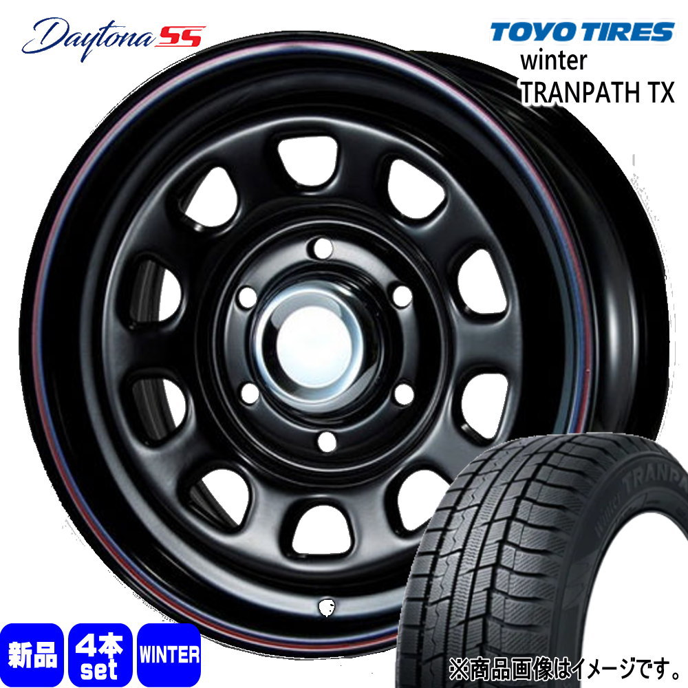 215/70R16 100Q ウィンタートランパス TX WinterTRANPATH TX トーヨータイヤ TOYOTIRES 新品 冬用 スタッドレスタイヤ ホイール 4本セット MLJ Dyatona SS 16&times;6.5+45 6/139.7 16インチ｜タイヤショップ78
