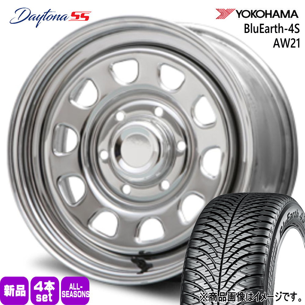 215/65R16 98H ブルーアース 4S AW21 BluEarth-4S AW21 ヨコハマ YOKOHAMA 新品 夏冬兼用 オールシーズンタイヤ ホイール 4本セット MLJ Dyatona SS 16&times;6.5+45 6/139.7 16インチ｜タイヤショップ78