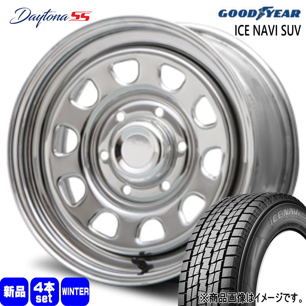 215/70R16 100Q アイスナビ SUV ICE NAVI SUV グッドイヤー GOODYEAR 新品 冬用 スタッドレスタイヤ ホイール 4本セット MLJ Dyatona SS 16×7.0+38 6/139.7 16インチ|タイヤショップ78