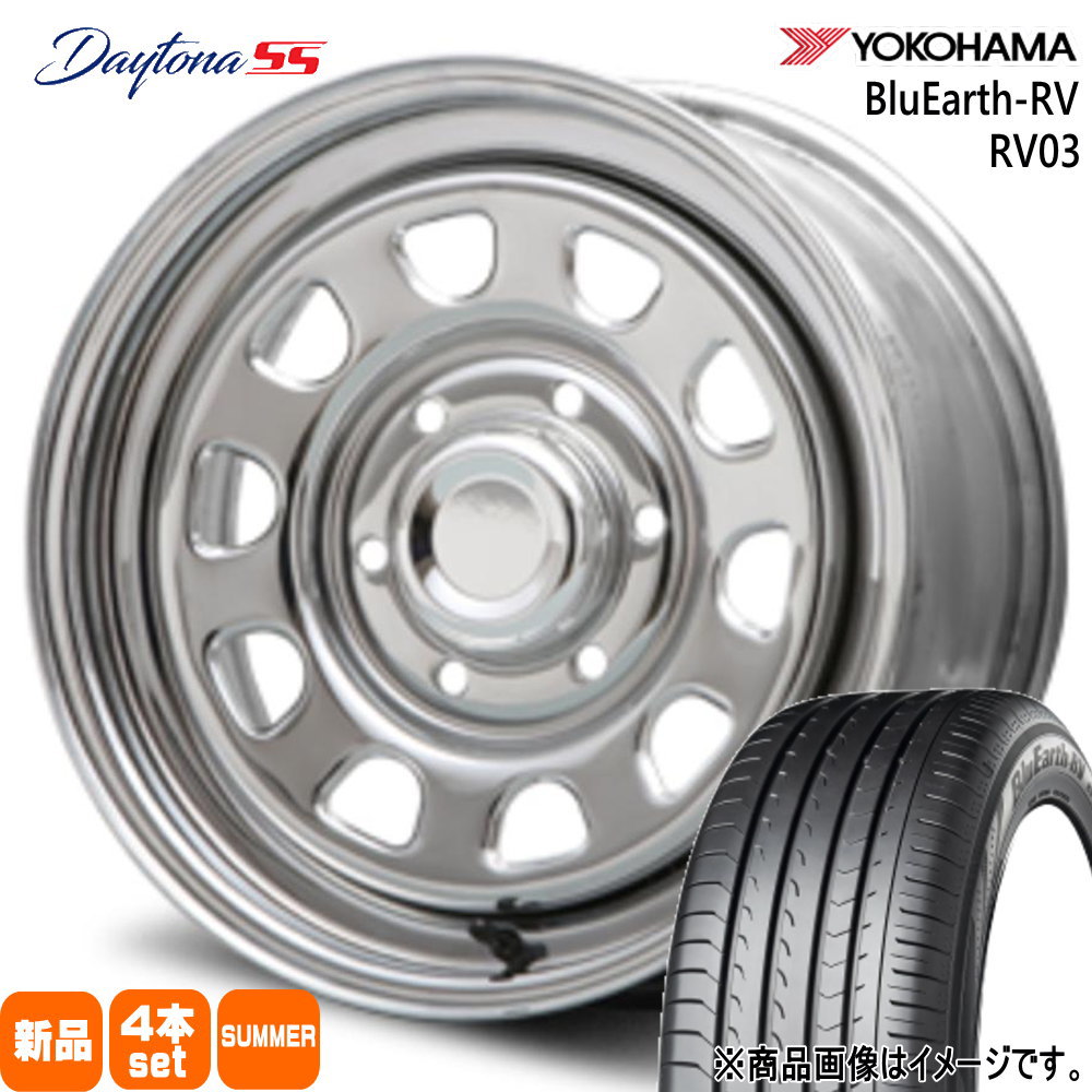 215/65R16 98H ブルーアース RV RV03 BluEarth-RV RV03 ヨコハマ YOKOHAMA 新品 夏用 サマータイヤ ホイール 4本セット MLJ Dyatona SS 16×7.0+38 6/139.7 16インチ|タイヤショップ78