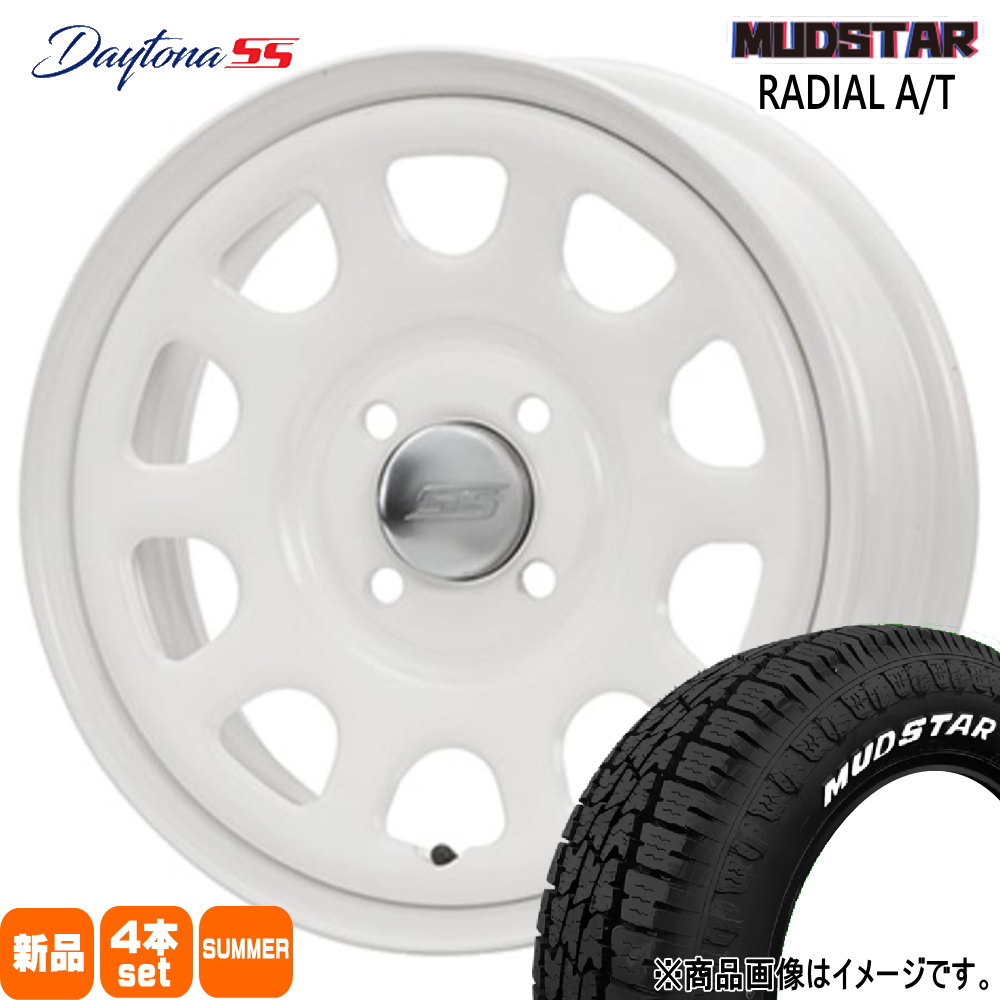 165/65R14 79S ラジアル AT RADIAL AT マッドスター MUDSTAR 新品 夏用 サマータイヤ ホイール 4本セット MLJ Dyatona SS 14&times;5.0+42 4/100 14インチ｜タイヤショップ78 56,034円
