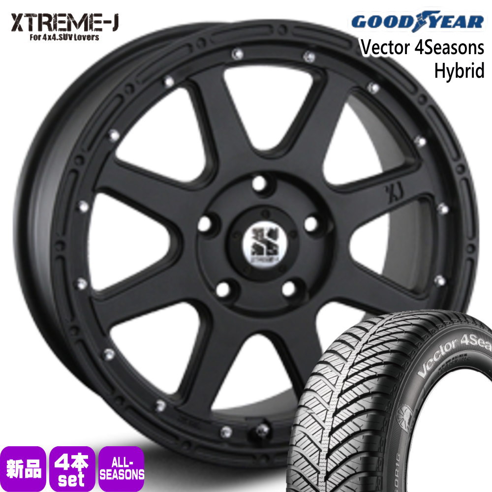 235/50R18 101H XL ベクター 4シーズン ハイブリッド Vector 4Seasons Hybrid グッドイヤー GOODYEAR 新品 夏冬兼用 オールシーズンタイヤ ホイール 4本セット MLJ XTREME-J 18&times;8.0+40 5/114.3 18インチ｜タイヤショップ78 122,540円