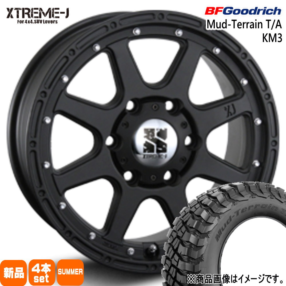 265/60R18 119/116Q LRE LT マッドテレーン T/A KM3 Mud-Terrain T/A KM3 BFグッドリッチ BF.Goodrich 新品 夏用 サマータイヤ ホイール 4本セット MLJ XTREME-J 18×8.0+25 6/139.7 18インチ|タイヤショップ78