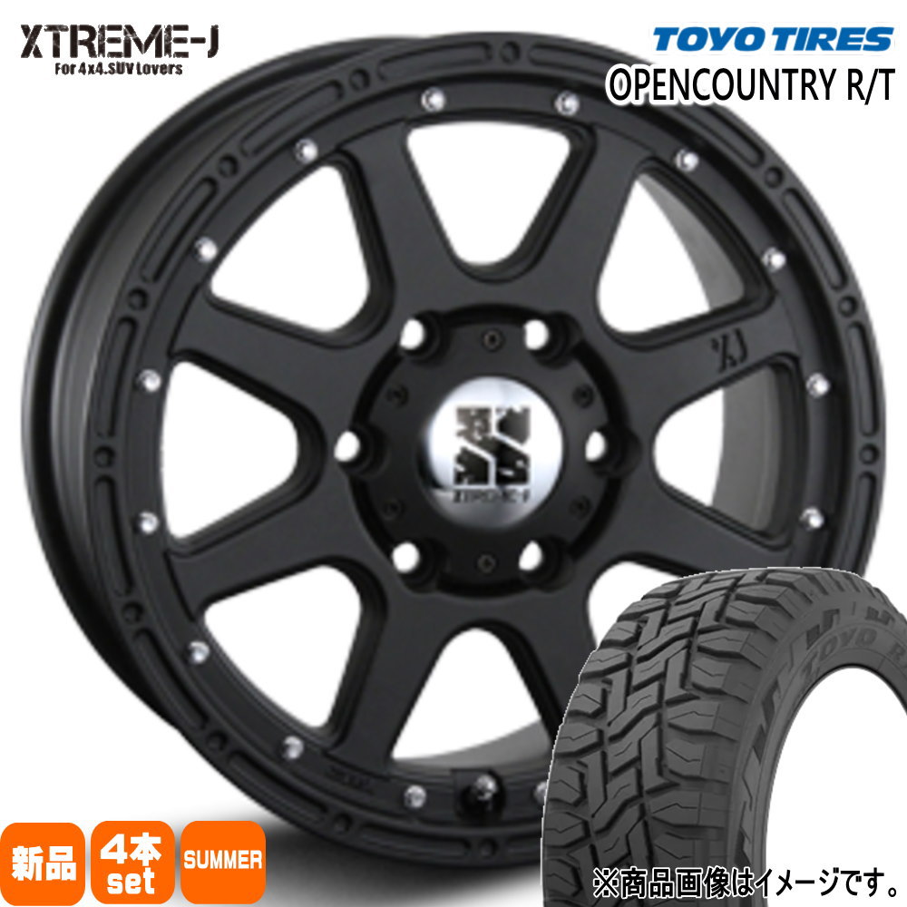265/60R18 110Q オープンカントリー RT OPENCOUNTRY R/T トーヨータイヤ TOYOTIRES 新品 夏用 サマータイヤ ホイール 4本セット MLJ XTREME-J 18&times;8.0+25 6/139.7 18インチ｜タイヤショップ78