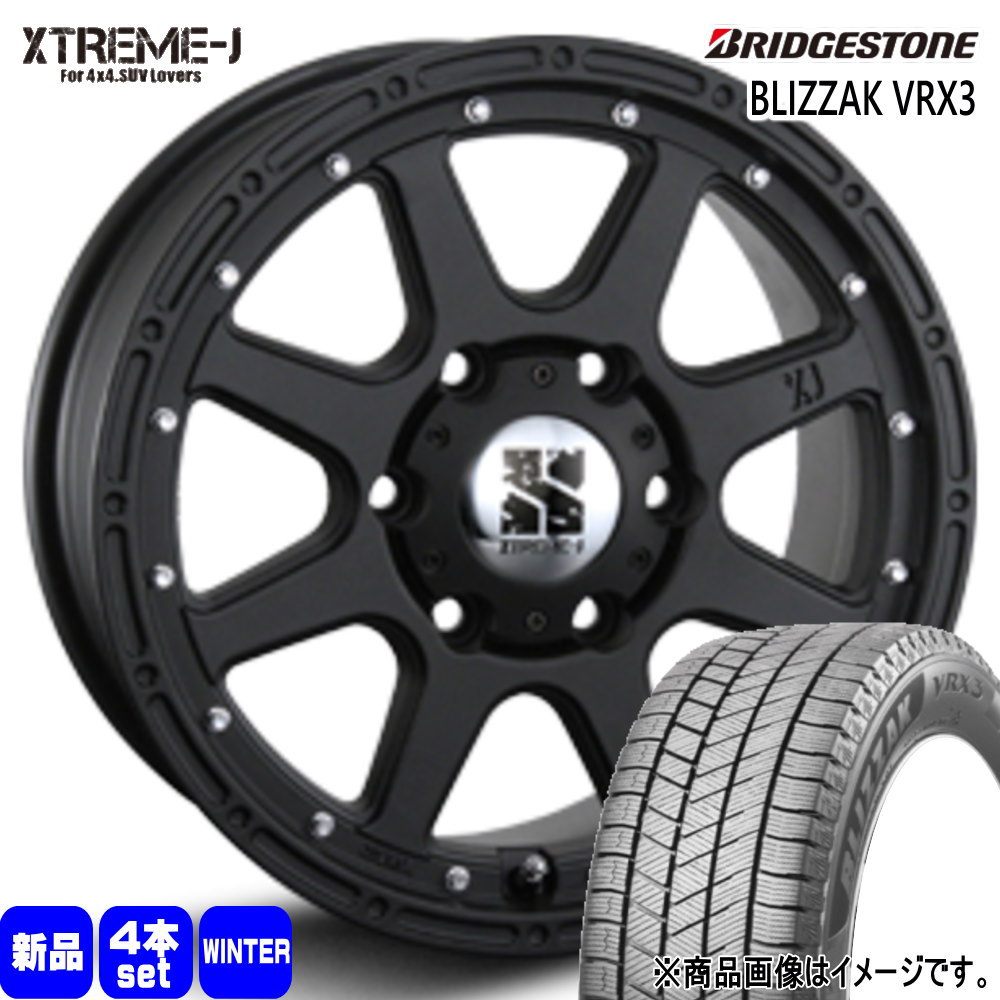 265/65R18 114Q ブリザック VRX3 BLIZZAK VRX3 ブリヂストン BRIDGESTONE 新品 冬用 スタッドレスタイヤ ホイール 4本セット MLJ XTREME-J 18&times;8.0+25 6/139.7 18インチ｜タイヤショップ78