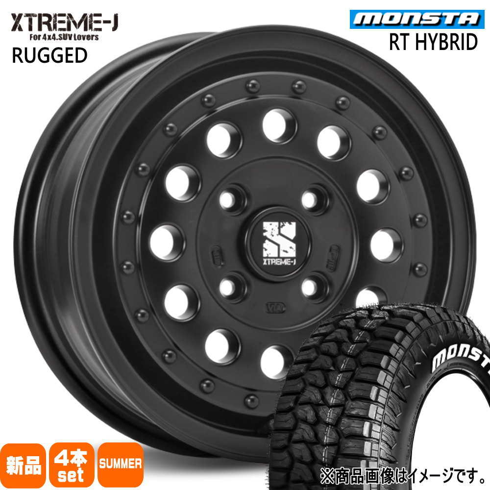 155/65R14 81S XL RTハイブリッド RT HYBRID モンスタ MONSTA 新品 夏用 サマータイヤ ホイール 4本セット MLJ XTREME-J RUGGED 14×5.0+45 4/100 14インチ|タイヤショップ78