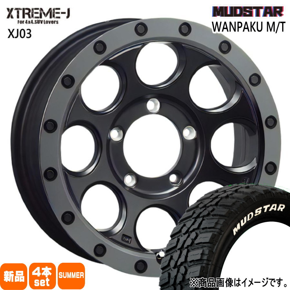 235/70R16 106S ワンパク MT WANPAKU MT マッドスター MUDSTAR 新品 夏用 サマータイヤ ホイール 4本セット MLJ XTREME-J XJ03 16×6.0-5 5/139.7 16インチ|タイヤショップ78