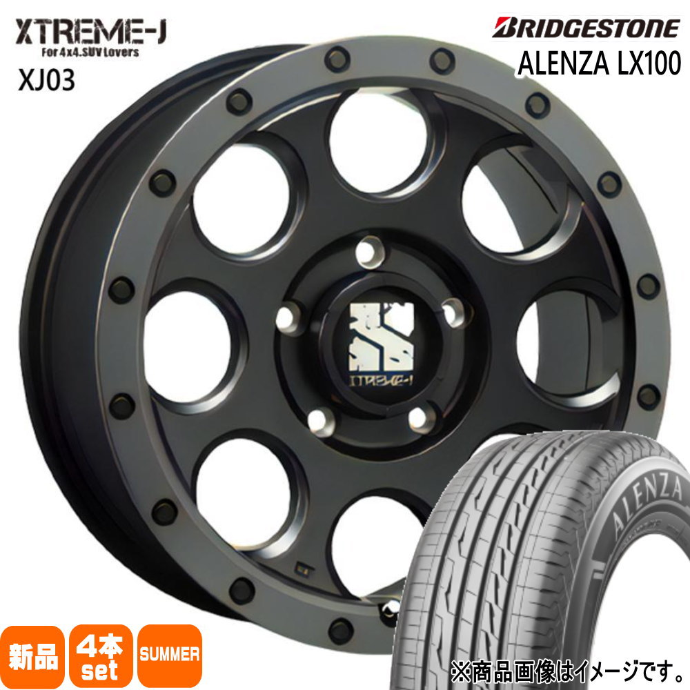 285/60R18 116V アレンザ LX100 ALENZA LX100 ブリヂストン BRIDGESTONE 新品 夏用 サマータイヤ ホイール 4本セット MLJ XTREME-J XJ03 18&times;8.0+50 5/150 18インチ｜タイヤショップ78