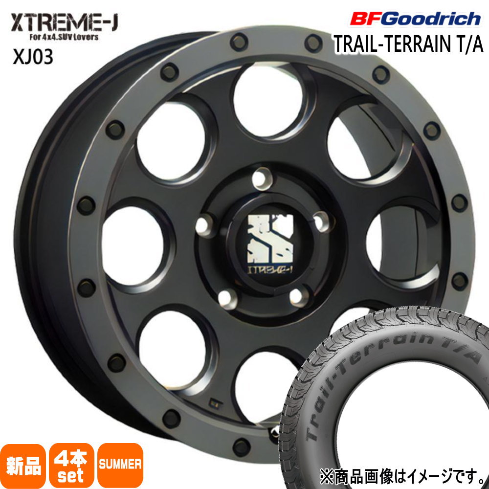 225/60R18 100H トレイルテレーン T/A TRAIL-TERRAIN T/A BFグッドリッチ BF.Goodrich 新品 夏用 サマータイヤ ホイール 4本セット MLJ XTREME-J XJ03 18×8.0+40 5/114.3 18インチ|タイヤショップ78