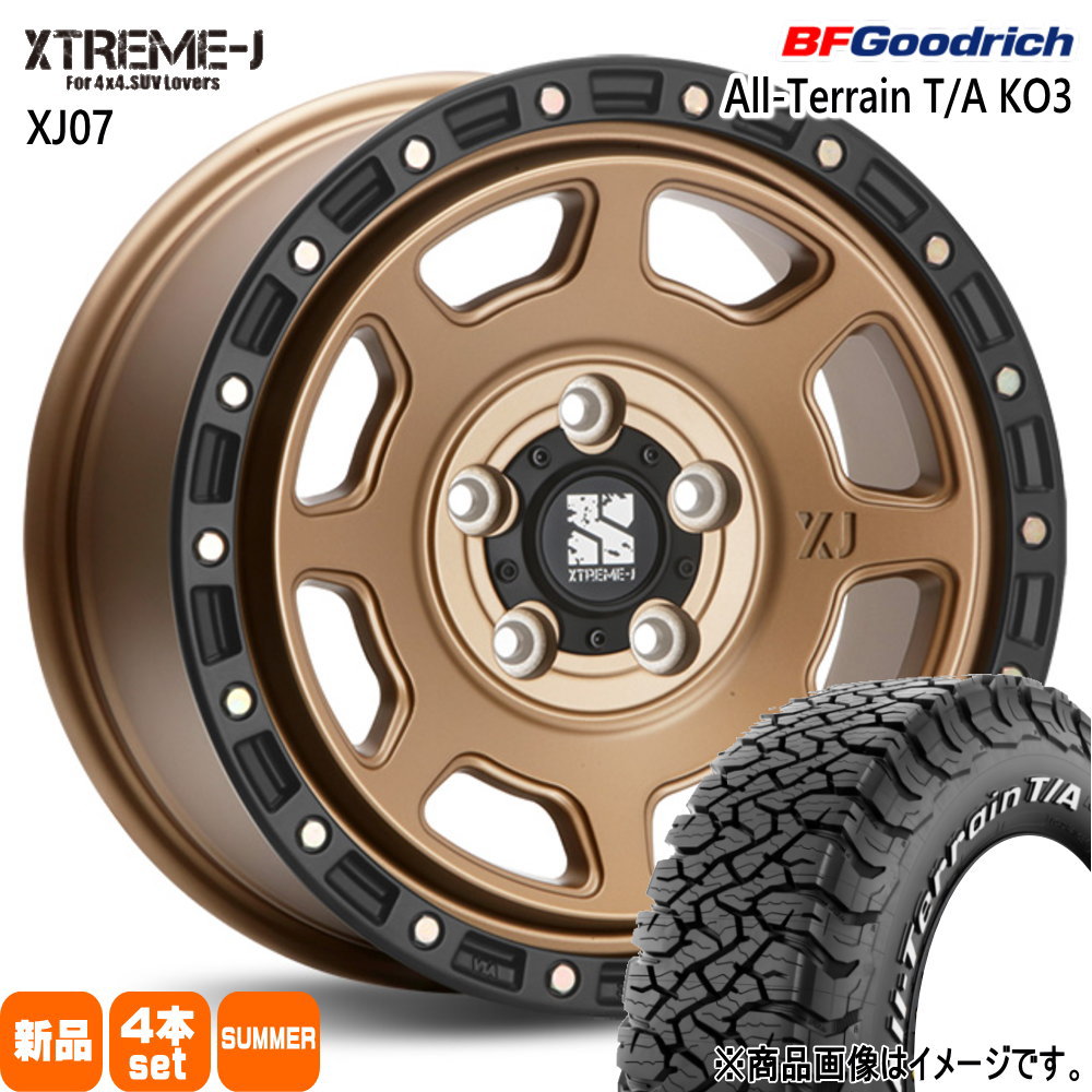 215/70R16 100/97S LRC LT オールテレーン T/A KO3 All-Terrain T/A KO3 BFグッドリッチ BF.Goodrich 新品 夏用 サマータイヤ ホイール 4本セット MLJ XTREME-J XJ07 16&times;7.0+35 5/114.3 16インチ｜タイヤショップ78