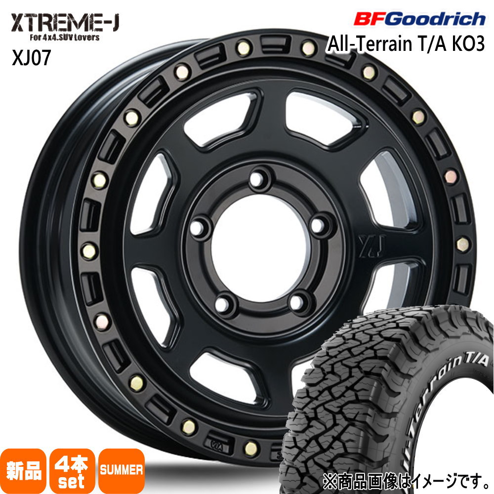 225/75R16 115/112S LRE LT オールテレーン T/A KO3 All-Terrain T/A KO3 BFグッドリッチ BF.Goodrich 新品 夏用 サマータイヤ ホイール 4本セット MLJ XTREME-J XJ07 16&times;6.0-5 5/139.7 16インチ｜タイヤショップ78 124,135円