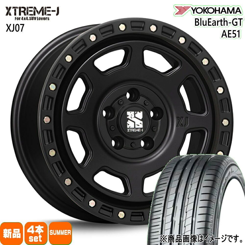 205/65R16 95H ブルーアース GT AE51 BluEarth-GT AE51 ヨコハマ YOKOHAMA 新品 夏用 サマータイヤ ホイール 4本セット MLJ XTREME-J XJ07 16&times;7.0+35 5/114.3 16インチ｜タイヤショップ78 100,210円