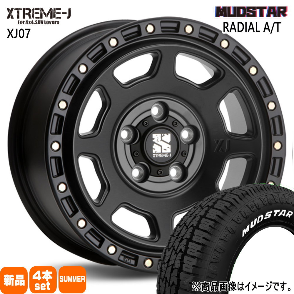 215/65R16 109/107L LT ラジアル AT RADIAL AT マッドスター MUDSTAR 新品 夏用 サマータイヤ ホイール 4本セット MLJ XTREME-J XJ07 16&times;7.0+35 5/114.3 16インチ｜タイヤショップ78