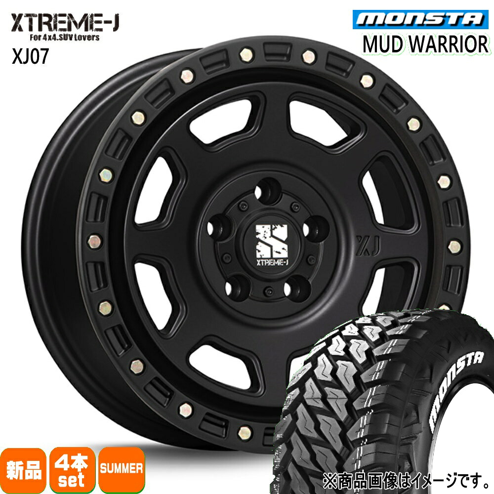 215/70R16 107/105Q LT マッドウォーリア MUD WARRIOR モンスタ MONSTA 新品 夏用 サマータイヤ ホイール 4本セット MLJ XTREME-J XJ07 16&times;7.0+35 5/114.3 16インチ｜タイヤショップ78 100,760円