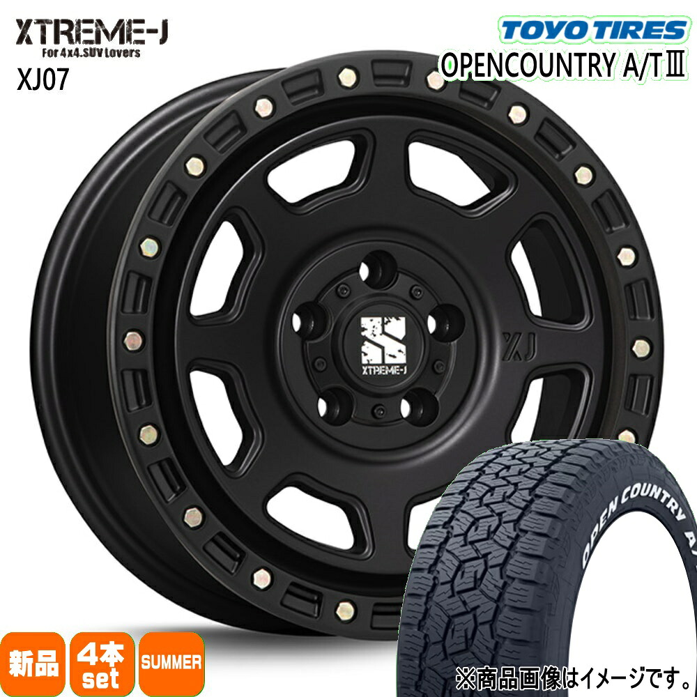 215/70R16 100T オープンカントリー AT3 OPENCOUNTRY A/T3 トーヨータイヤ TOYOTIRES 新品 夏用 サマータイヤ ホイール 4本セット MLJ XTREME-J XJ07 16&times;7.0+35 5/114.3 16インチ｜タイヤショップ78 106,480円