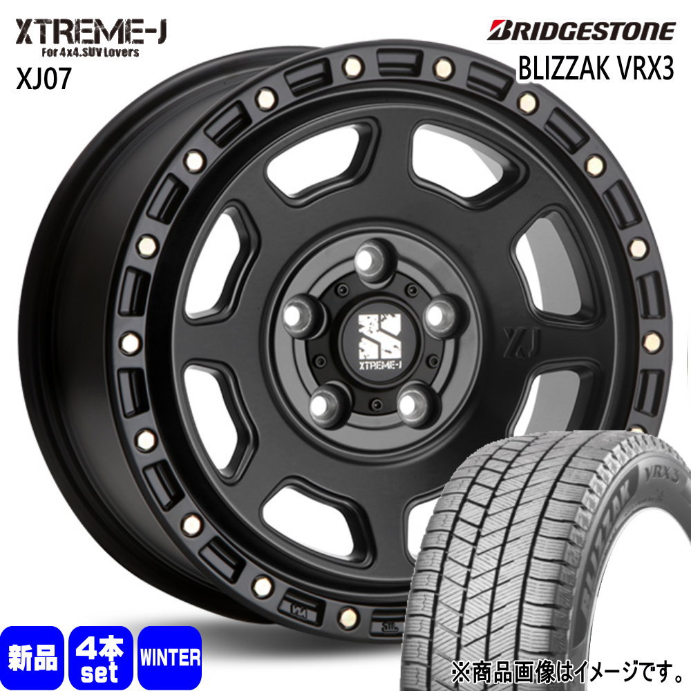 215/65R16 98Q ブリザック VRX3 BLIZZAK VRX3 ブリヂストン BRIDGESTONE 新品 冬用 スタッドレスタイヤ ホイール 4本セット MLJ XTREME-J XJ07 16&times;7.0+35 5/114.3 16インチ｜タイヤショップ78