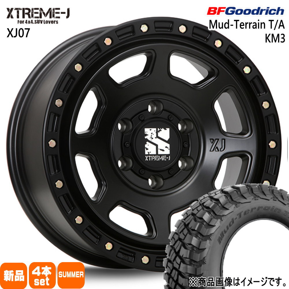 265/65R17 120/117Q LRE LT マッドテレーン T/A KM3 Mud-Terrain T/A KM3 BFグッドリッチ BF.Goodrich 新品 夏用 サマータイヤ ホイール 4本セット MLJ XTREME-J XJ07 17&times;8.0+20 6/139.7 17インチ｜タイヤショップ78