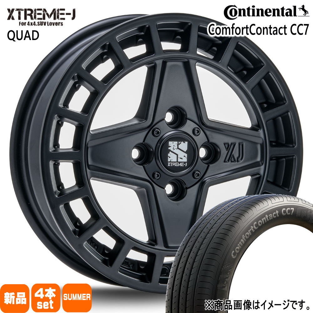 165/55R15 75V コンフォートコンタクト CC7 ComfortContact CC7 コンチネンタル Continental 新品 夏用 サマータイヤ ホイール 4本セット MLJ XTREME-J QUAD 15×4.5+45 4/100|タイヤショップ78