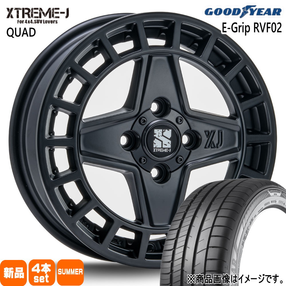 155/65R14 75H エフィシェントグリップ RVF02 EfficentGrip RVF02 グッドイヤー GOODYEAR 新品 夏用 サマータイヤ ホイール 4本セット MLJ XTREME-J QUAD 14×4.5+45 4/100|タイヤショップ78
