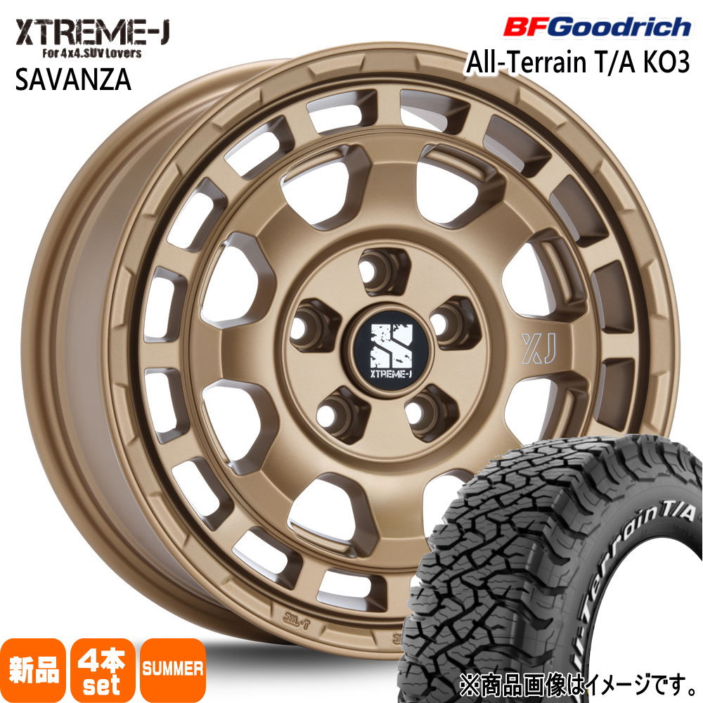 215/70R16 100/97S LRC LT オールテレーン T/A KO3 All-Terrain T/A KO3 BFグッドリッチ BF.Goodrich 新品 夏用 サマータイヤ ホイール 4本セット MLJ XTREME-J SAVANZA 16×7.0+35 5/114.3|タイヤショップ78