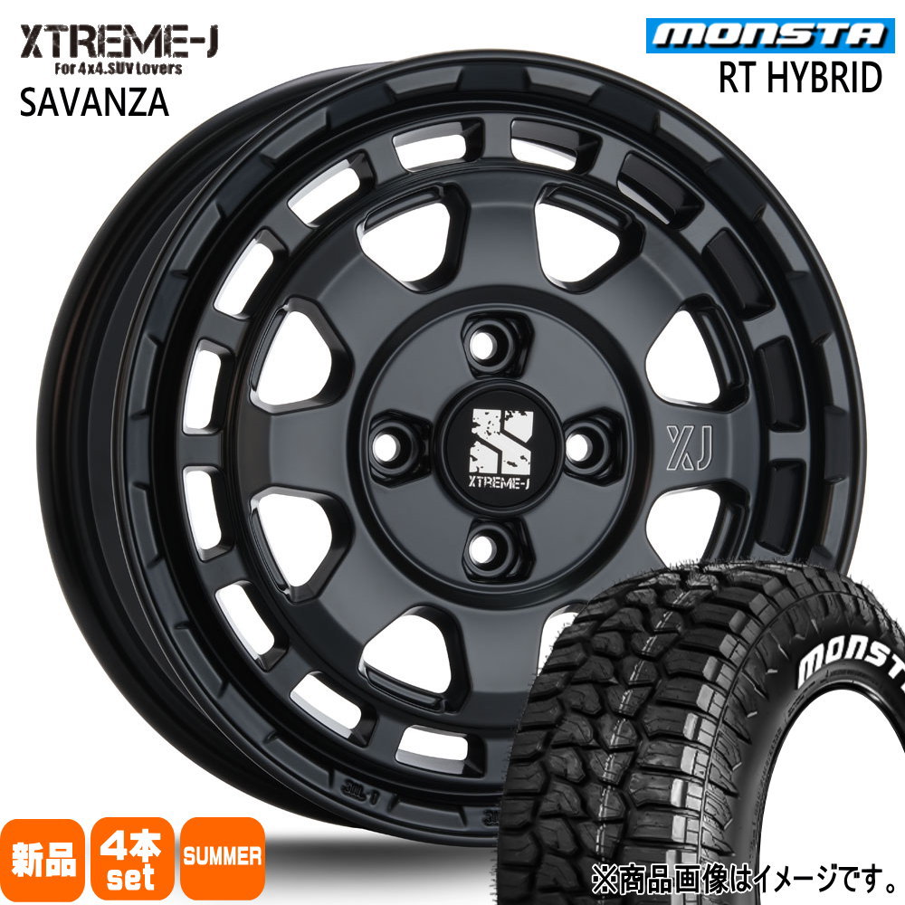 155/65R14 81S XL RTハイブリッド RT HYBRID モンスタ MONSTA 新品 夏用 サマータイヤ ホイール 4本セット MLJ XTREME-J SAVANZA 14&times;4.5+45 4/100｜タイヤショップ78