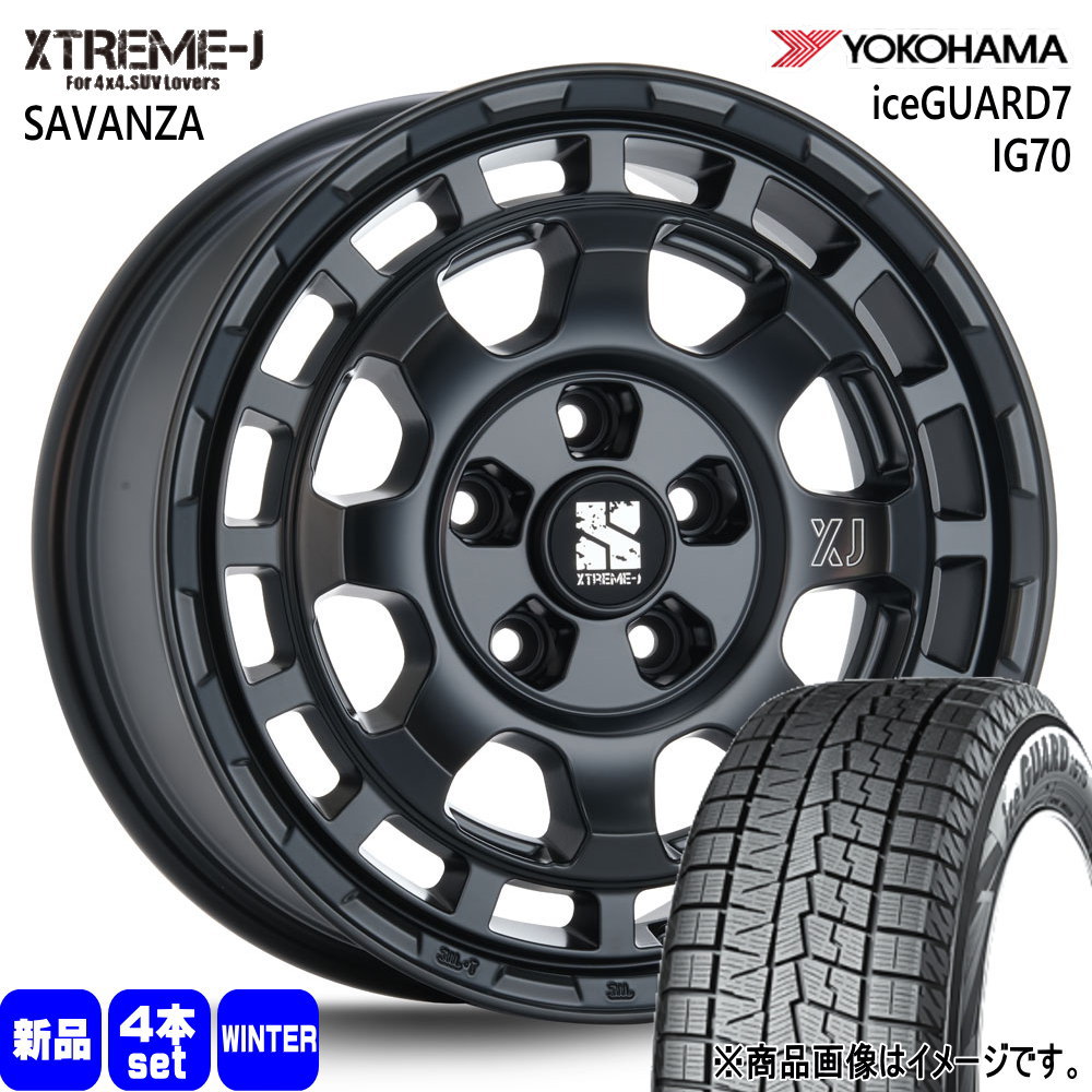 215/65R16 98Q アイスガード7 IG70 iceGUARD7 IG70 ヨコハマ YOKOHAMA 新品 冬用 スタッドレスタイヤ ホイール 4本セット MLJ XTREME-J SAVANZA 16×7.0+35 5/114.3|タイヤショップ78