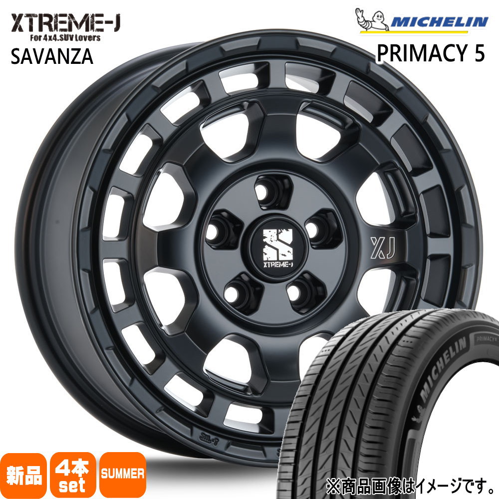 205/60R16 96W XL プライマシー5 RIMACY 5 ミシュラン MICHELIN 新品 夏用 サマータイヤ ホイール 4本セット MLJ XTREME-J SAVANZA 16×7.0+35 5/114.3|タイヤショップ78