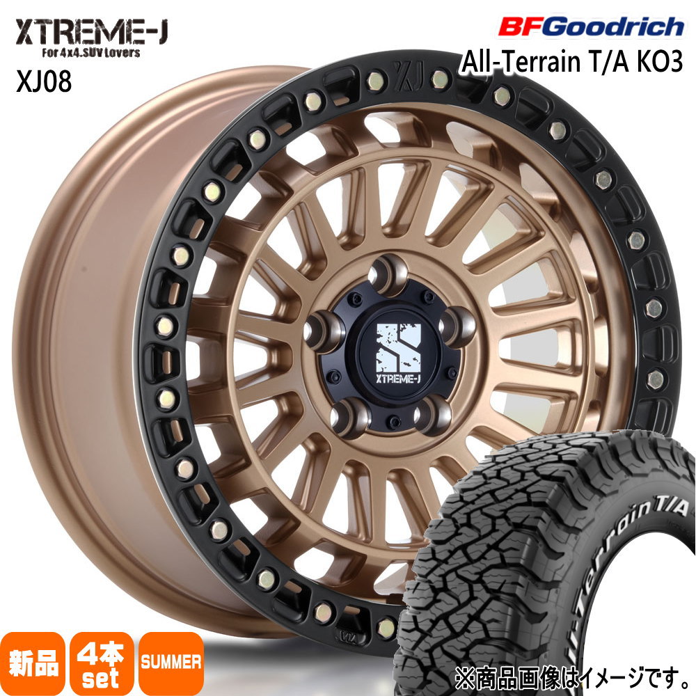 215/70R16 100/97S LRC LT オールテレーン T/A KO3 All-Terrain T/A KO3 BFグッドリッチ BF.Goodrich 新品 夏用 サマータイヤ ホイール 4本セット MLJ XTREME-J XJ08 16&times;7.0+35 5/114.3 16インチ｜タイヤショップ78