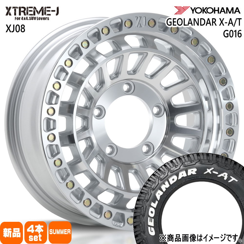 185/85R16 105/103N LT ジオランダー X-AT G016 GEOLANDAR X-AT G016 ヨコハマ YOKOHAMA 新品 夏用 サマータイヤ ホイール 4本セット MLJ XTREME-J XJ08 16×5.5+20 5/139.7 16インチ|タイヤショップ78