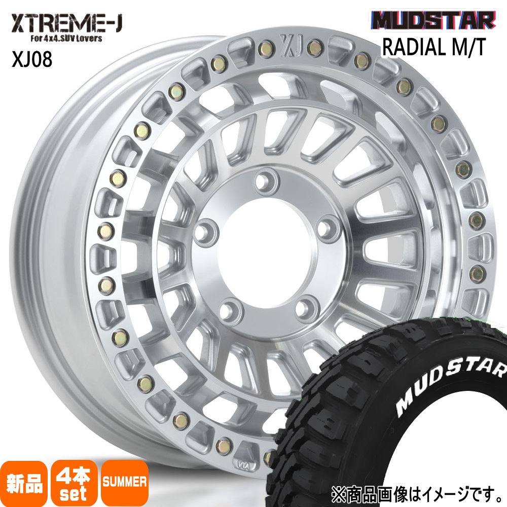 225/70R16 103S ラジアル MT RADIAL MT マッドスター MUDSTAR 新品 夏用 サマータイヤ ホイール 4本セット MLJ XTREME-J XJ08 16×5.5+20 5/139.7 16インチ|タイヤショップ78