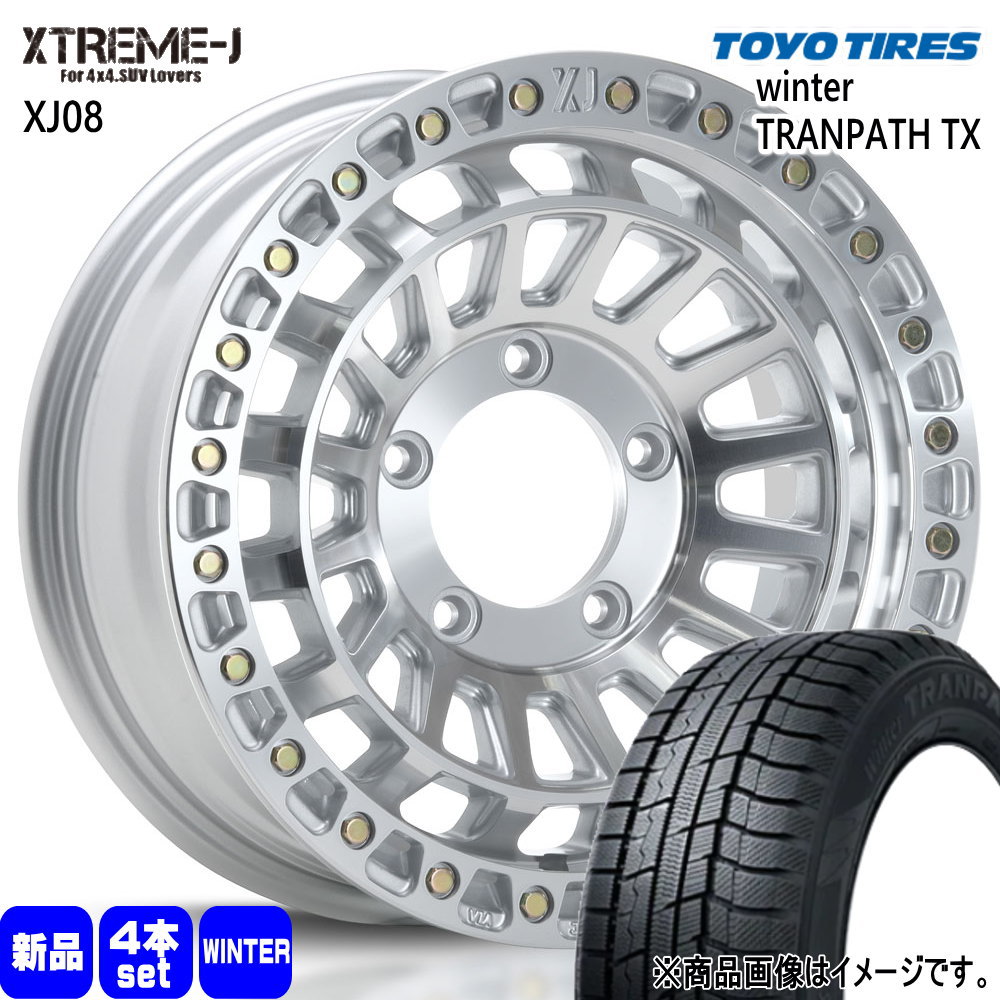 215/70R16 100Q ウィンタートランパス TX WinterTRANPATH TX トーヨータイヤ TOYOTIRES 新品 冬用 スタッドレスタイヤ ホイール 4本セット MLJ XTREME-J XJ08 16&times;6.0-5 5/139.7 16インチ｜タイヤショップ78