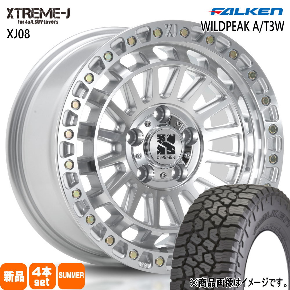 235/70R16 109T XL ワイルドピーク AT3W WILDPEAK A/T3W ファルケン FALKEN 新品 夏用 サマータイヤ ホイール 4本セット MLJ XTREME-J XJ08 16×7.0+35 5/114.3 16インチ|タイヤショップ78