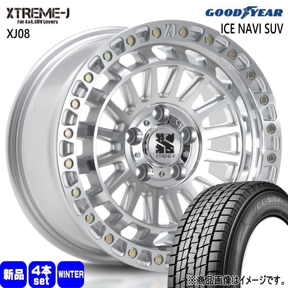 215/65R16 98Q アイスナビ SUV ICE NAVI SUV グッドイヤー GOODYEAR 新品 冬用 スタッドレスタイヤ ホイール 4本セット MLJ XTREME-J XJ08 16&times;7.0+35 5/114.3 16インチ｜タイヤショップ78