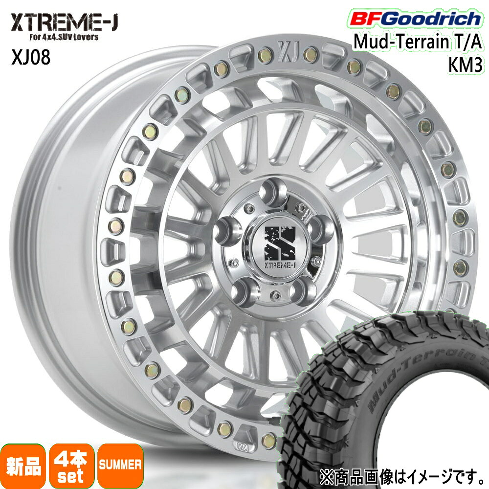 37&times;12.50R17 124Q LRD LT マッドテレーン T/A KM3 Mud-Terrain T/A KM3 BFグッドリッチ BF.Goodrich 新品 夏用 サマータイヤ ホイール 4本セット MLJ XTREME-J XJ08 17&times;7.5+40 5/127 17インチ｜タイヤショップ78 228,470円