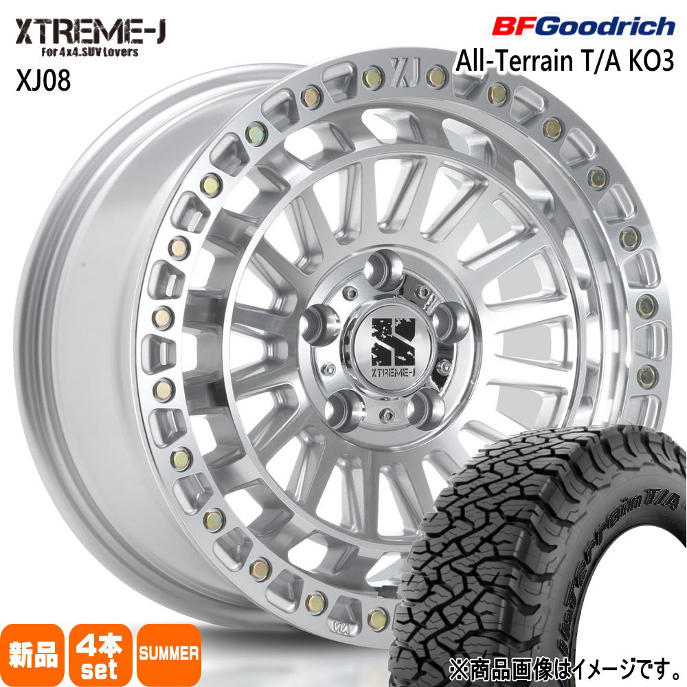 215/65R16 103/100S LT オールテレーン T/A KO3 All-Terrain T/A KO3 BFグッドリッチ BF.Goodrich 新品 夏用 サマータイヤ ホイール 4本セット MLJ XTREME-J XJ08 16×7.0+35 5/114.3 16インチ|タイヤショップ78