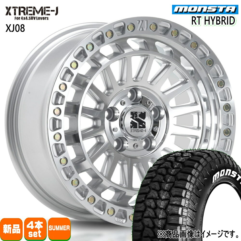 215/65R16 109/107Q LT RTハイブリッド RT HYBRID モンスタ MONSTA 新品 夏用 サマータイヤ ホイール 4本セット MLJ XTREME-J XJ08 16&times;7.0+35 5/114.3 16インチ｜タイヤショップ78