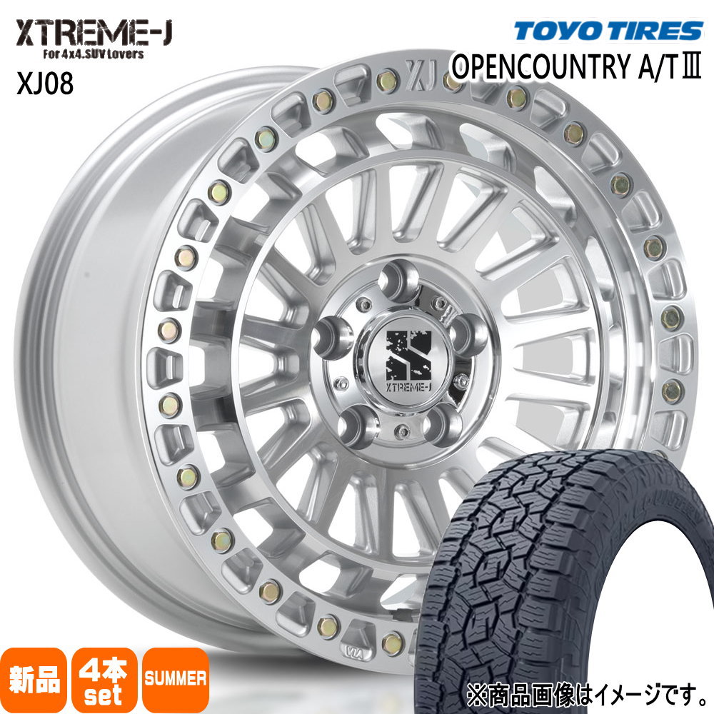 225/70R16 103H オープンカントリー AT3 OPENCOUNTRY A/T3 トーヨータイヤ TOYOTIRES 新品 夏用 サマータイヤ ホイール 4本セット MLJ XTREME-J XJ08 16×7.0+35 5/114.3 16インチ|タイヤショップ78