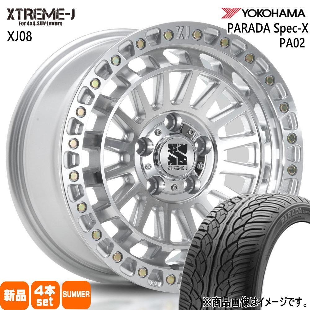 235/60R18 103V パラダ スペックX PA02 PARADA Spec-X PA02 ヨコハマ YOKOHAMA 新品 夏用 サマータイヤ ホイール 4本セット MLJ XTREME-J XJ08 18&times;8.0+40 5/114.3 18インチ｜タイヤショップ78