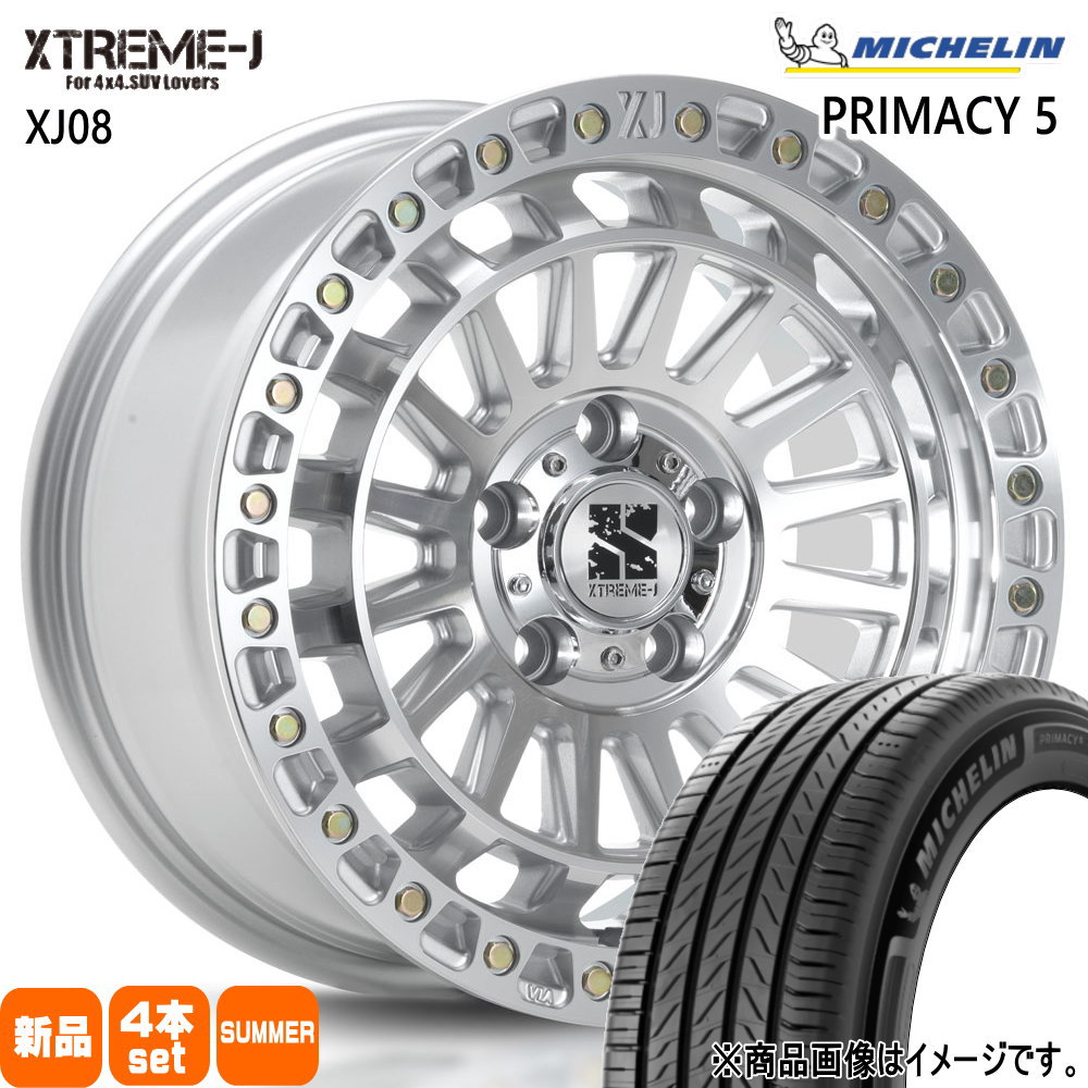 235/50R18 97W プライマシー5 RIMACY 5 ミシュラン MICHELIN 新品 夏用 サマータイヤ ホイール 4本セット MLJ XTREME-J XJ08 18&times;8.0+40 5/114.3 18インチ｜タイヤショップ78