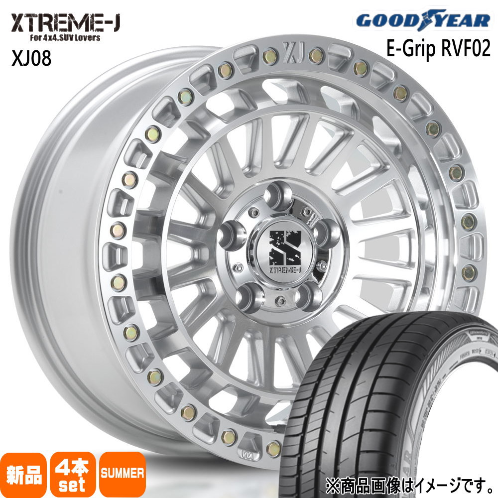 215/65R16 98H エフィシェントグリップ RVF02 EfficentGrip RVF02 グッドイヤー GOODYEAR 新品 夏用 サマータイヤ ホイール 4本セット MLJ XTREME-J XJ08 16×7.0+35 5/114.3 16インチ|タイヤショップ78