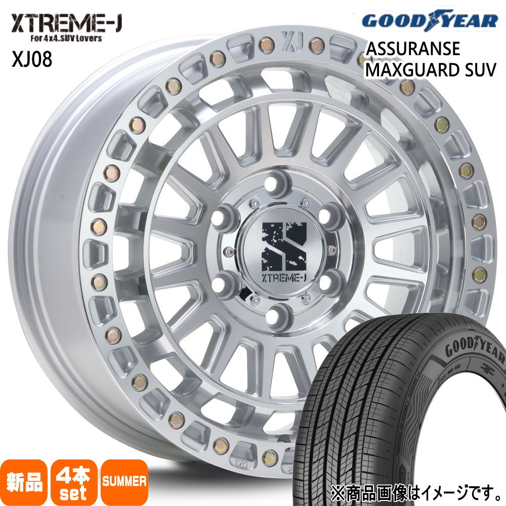 265/65R17 112H アシュランス マックスガード SUV ASSURANCE MAXGUARD SUV グッドイヤー GOODYEAR 新品 夏用 サマータイヤ ホイール 4本セット MLJ XTREME-J XJ08 17&times;8.0+20 6/139.7 17インチ｜タイヤショップ78