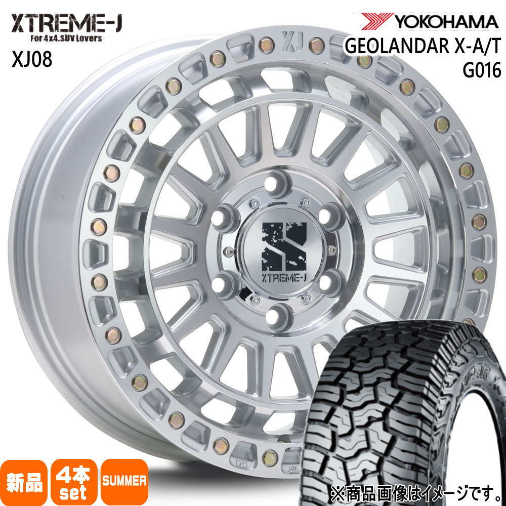 245/75R17 121/118Q LT ジオランダー X-AT G016 GEOLANDAR X-AT G016 ヨコハマ YOKOHAMA 新品 夏用 サマータイヤ ホイール 4本セット MLJ XTREME-J XJ08 17×8.0+50 6/139.7 17インチ|タイヤショップ78