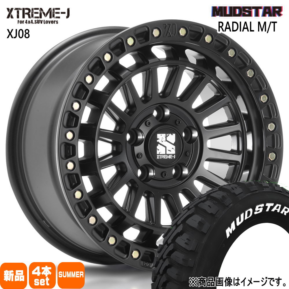 215/65R16 109/107R LT ラジアル MT RADIAL MT マッドスター MUDSTAR 新品 夏用 サマータイヤ ホイール 4本セット MLJ XTREME-J XJ08 16×7.0+35 5/114.3 16インチ|タイヤショップ78