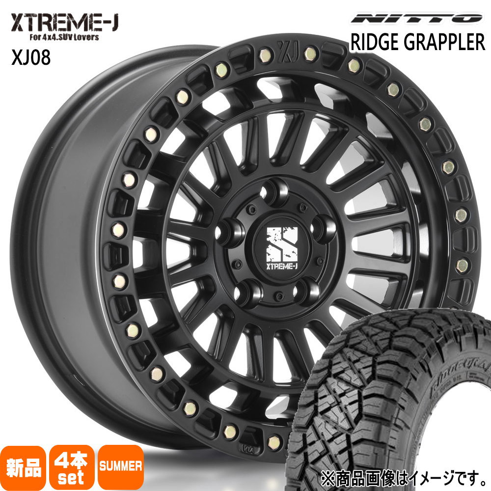 285/70R17 リッジグラップラー RIDGE GRAPPLER ニットー NITTO 新品 夏用 サマータイヤ ホイール 4本セット MLJ XTREME-J XJ08 17×7.5+40 5/127 17インチ|タイヤショップ78