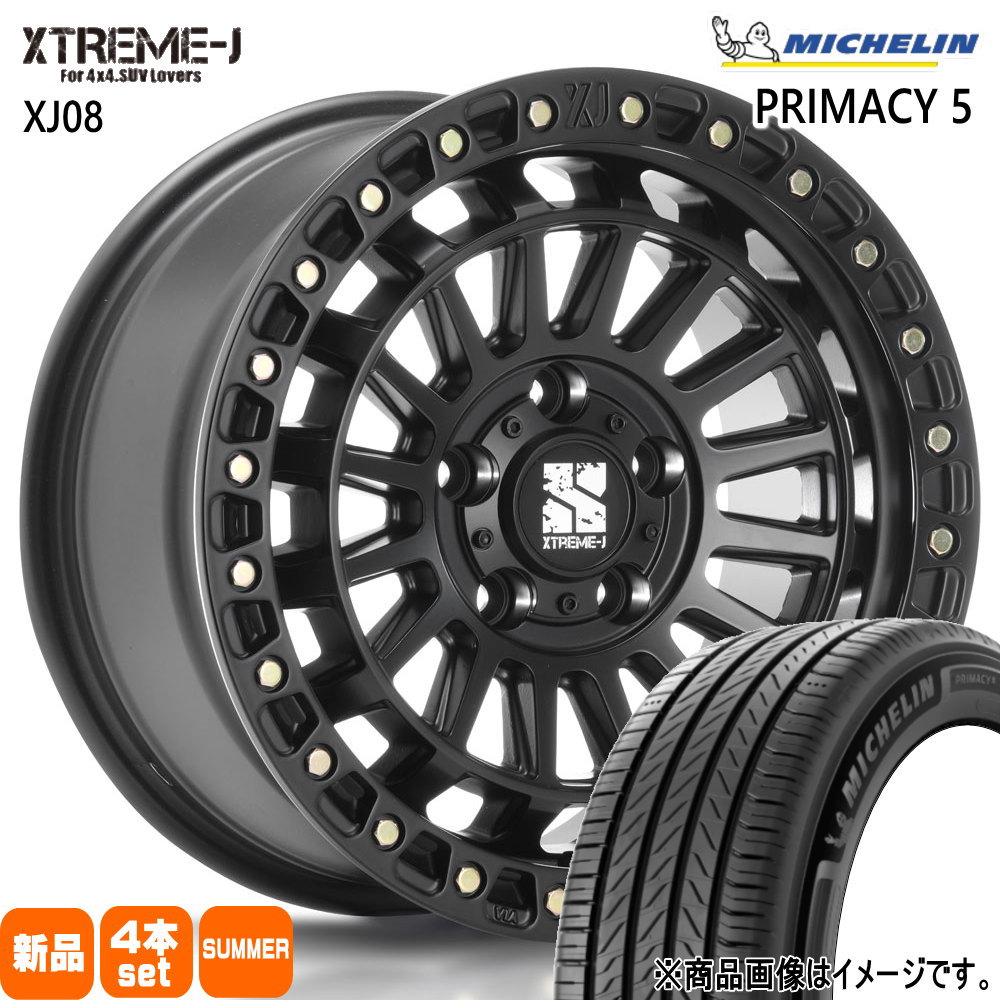 235/55R18 104W XL プライマシー5 RIMACY 5 ミシュラン MICHELIN 新品 夏用 サマータイヤ ホイール 4本セット MLJ XTREME-J XJ08 18×8.0+40 5/114.3 18インチ|タイヤショップ78