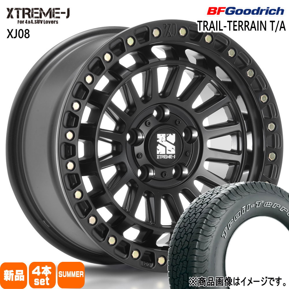 225/65R17 102T トレイルテレーン T/A TRAIL-TERRAIN T/A BFグッドリッチ BF.Goodrich 新品 夏用 サマータイヤ ホイール 4本セット MLJ XTREME-J XJ08 17×7.5+42 5/114.3 17インチ|タイヤショップ78