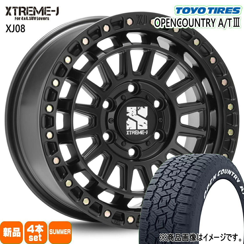 265/70R18 116H オープンカントリー AT3 OPENCOUNTRY A/T3 トーヨータイヤ TOYOTIRES 新品 夏用 サマータイヤ ホイール 4本セット MLJ XTREME-J XJ08 18&times;8.0+50 6/139.7 18インチ｜タイヤショップ78