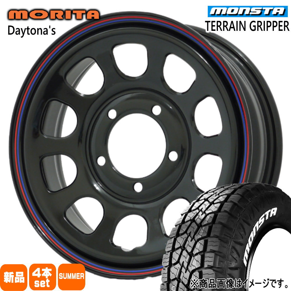 215/70R16 107/105Q LT テレーングリッパー TERRAIN GRIPPER モンスタ MONSTA 新品 夏用 サマータイヤ ホイール 4本セット 森田システム DAYTONA'S 16×6.0+0 5/139.7|タイヤショップ78