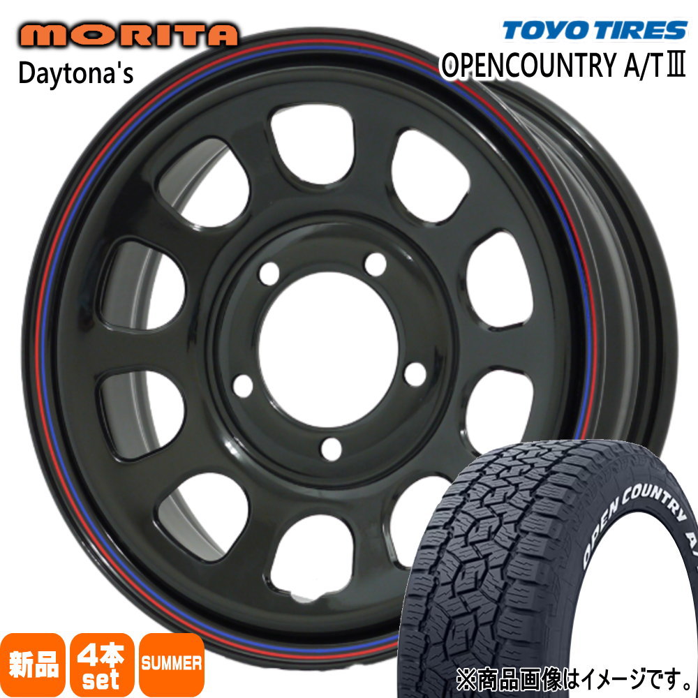 215/70R16 100T オープンカントリー AT3 OPENCOUNTRY A/T3 トーヨータイヤ TOYOTIRES 新品 夏用 サマータイヤ ホイール 4本セット 森田システム DAYTONA'S G2 16&times;5.5+22 5/139.7｜タイヤショップ78